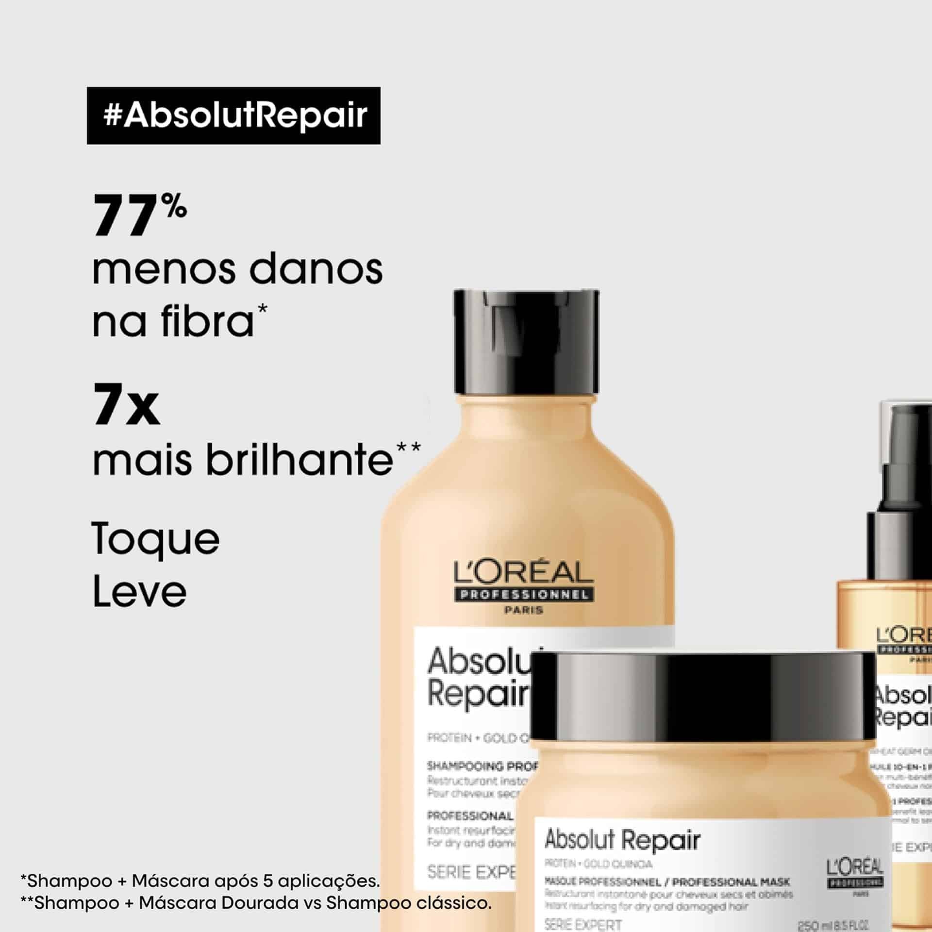 Mascara Dourada Absolut Repair 250ml