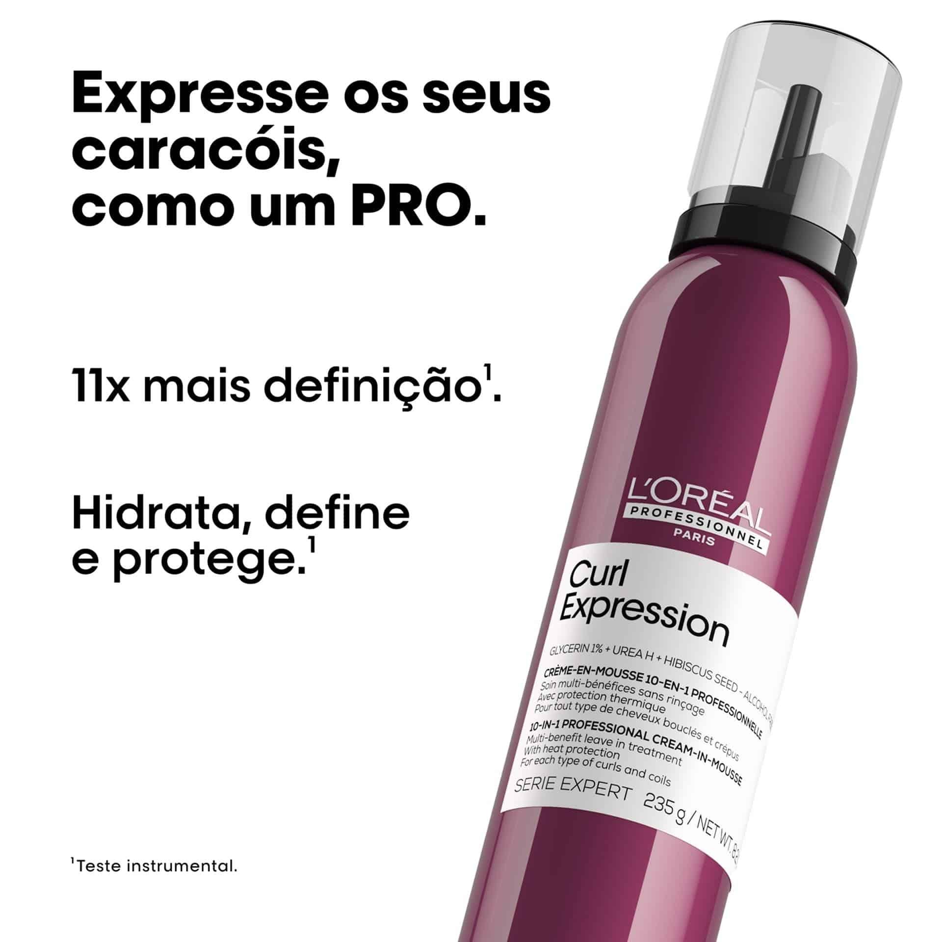 Mousse em creme 10-em-1 curl expression 250ml