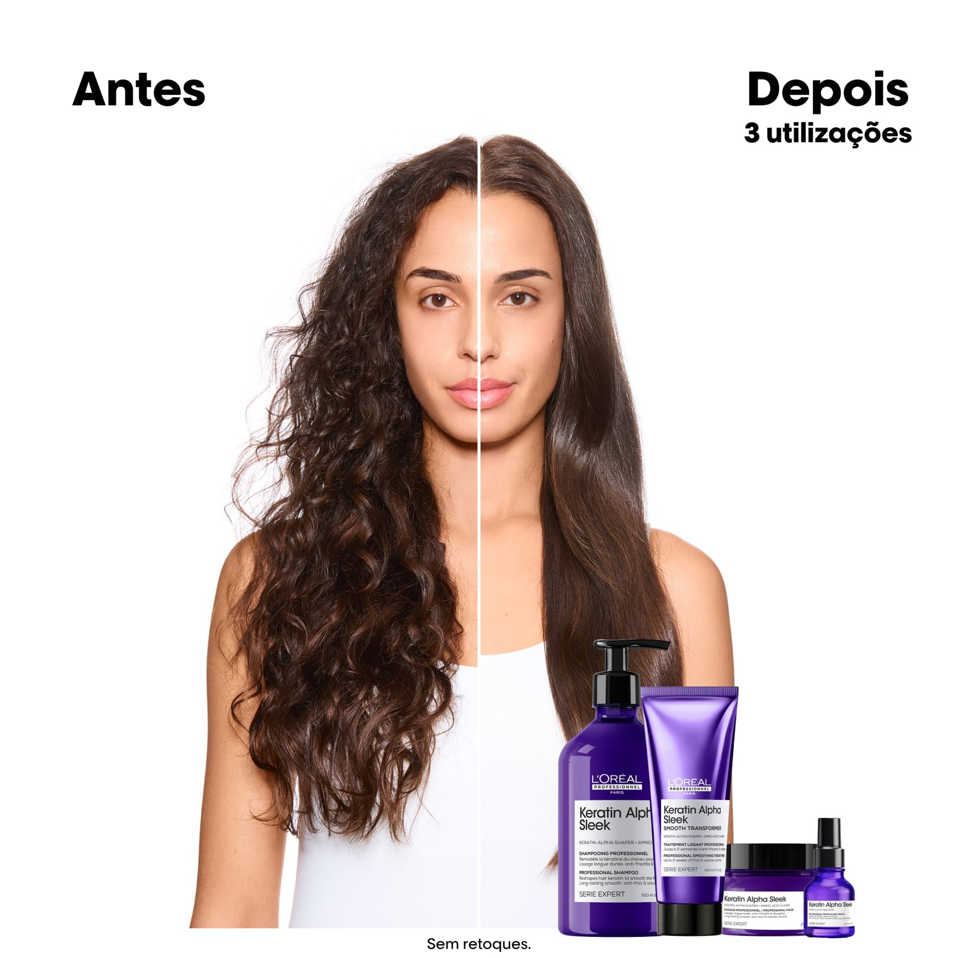 Máscara profissional 250ml para suavidade duradoura e frizz e volume controlados.