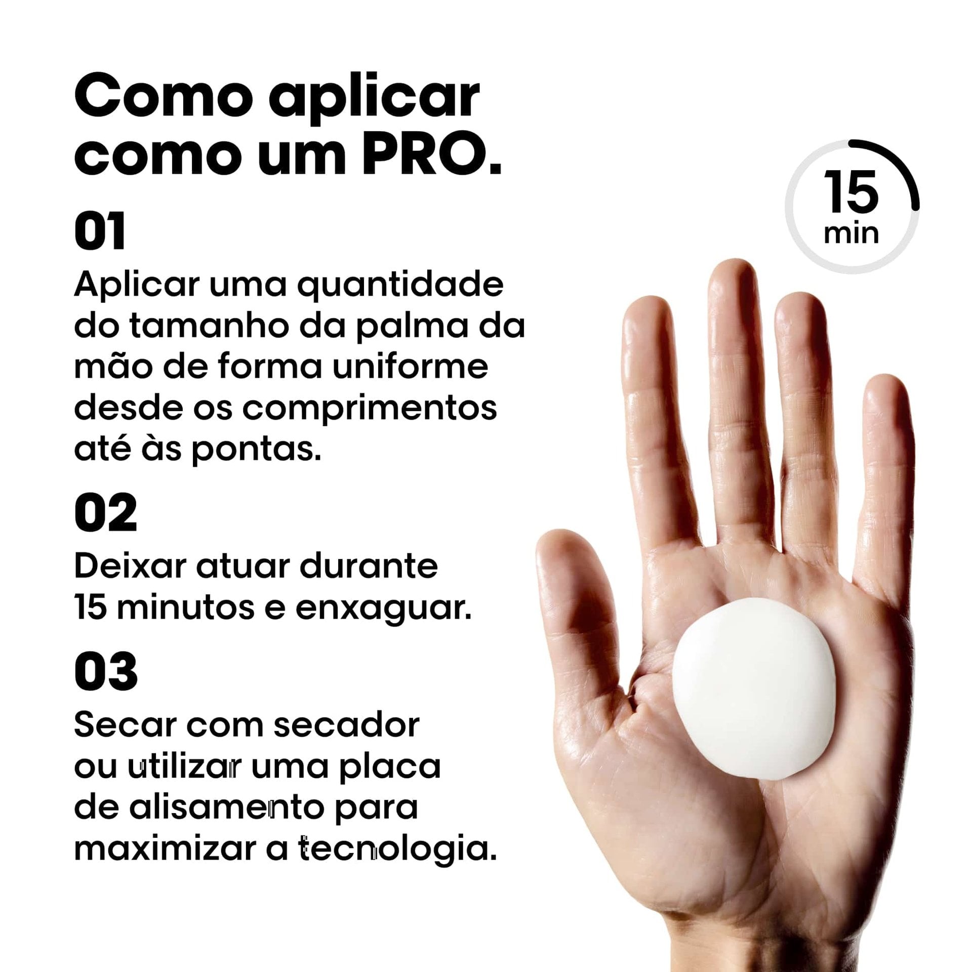 Tratamento profissional antifrizz Smooth Transformer para todos os tipos de cabelo.