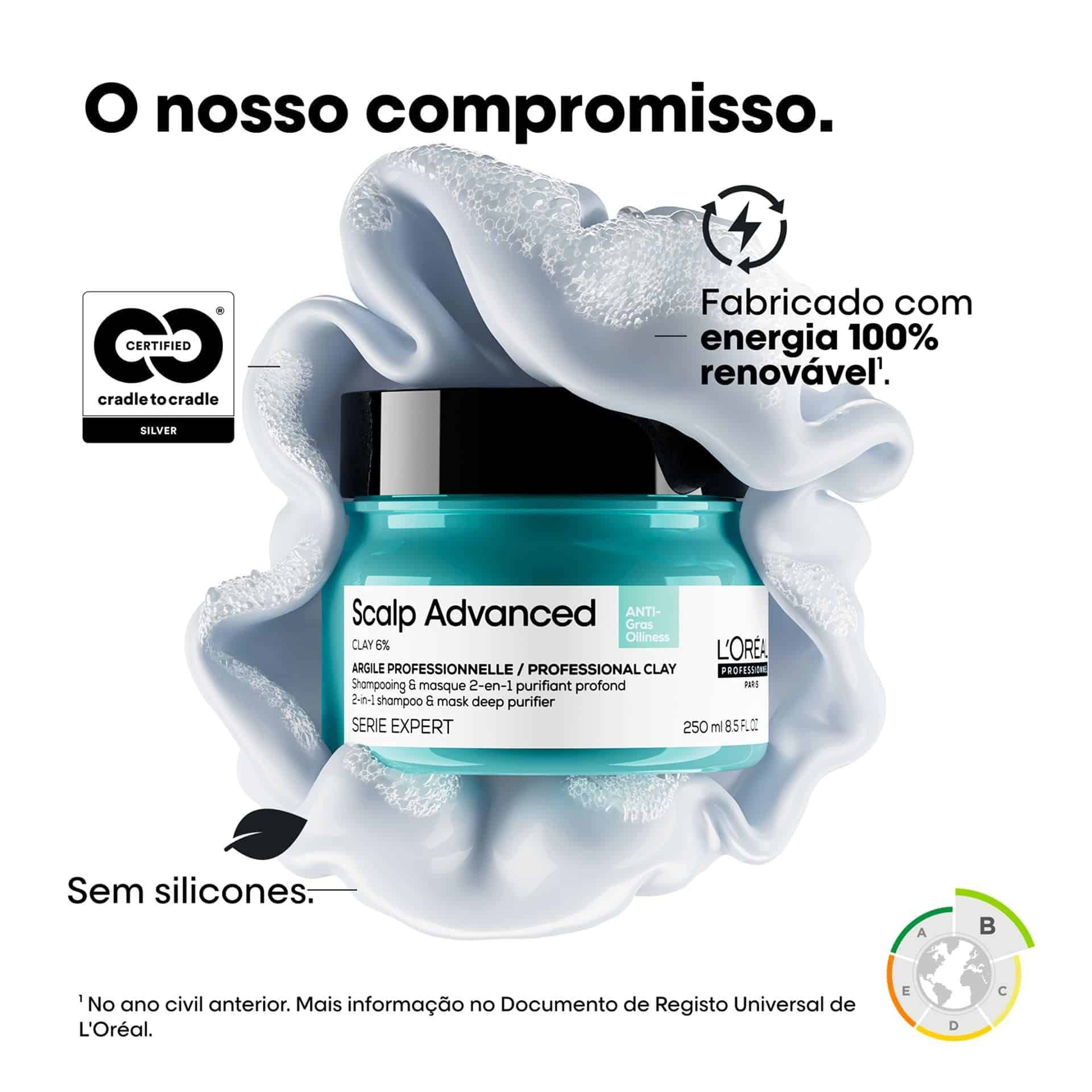 Argila Purificante 2 em 1 Scalp Advanced 250ml