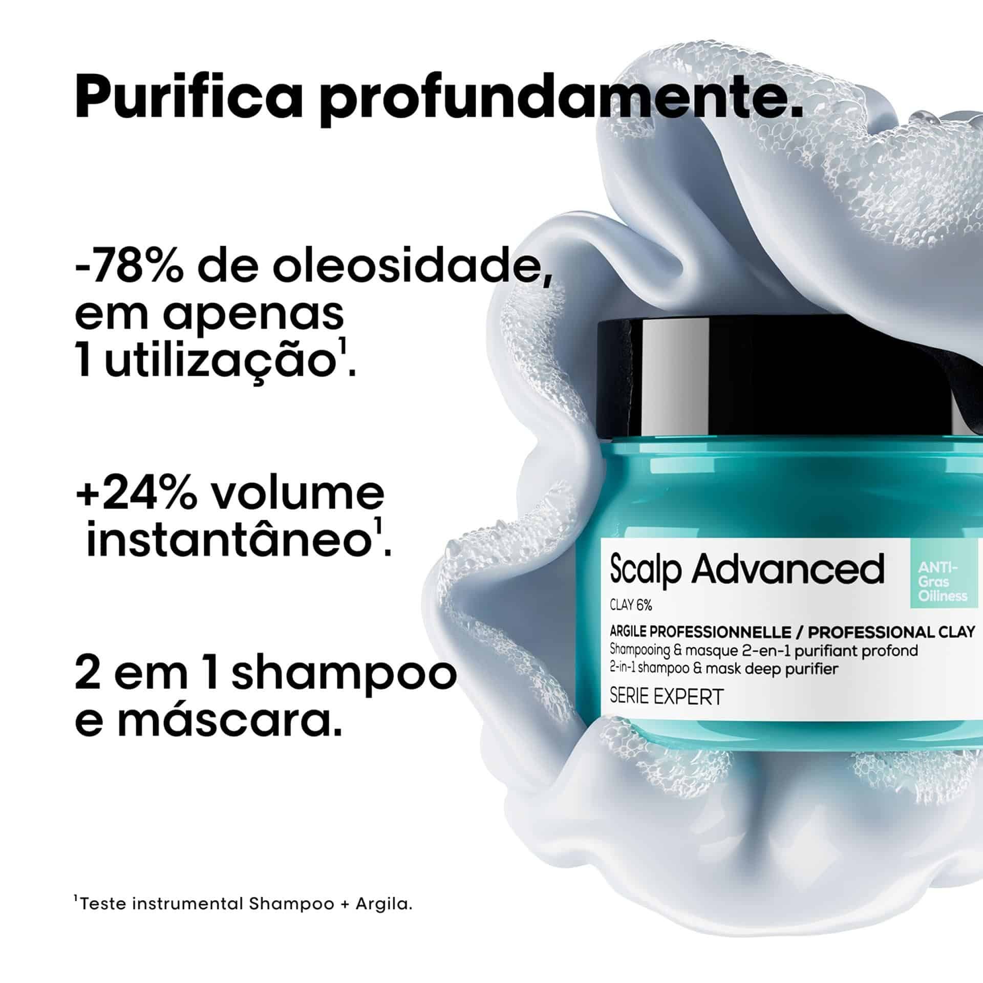 Argila Purificante 2 em 1 Scalp Advanced 250ml