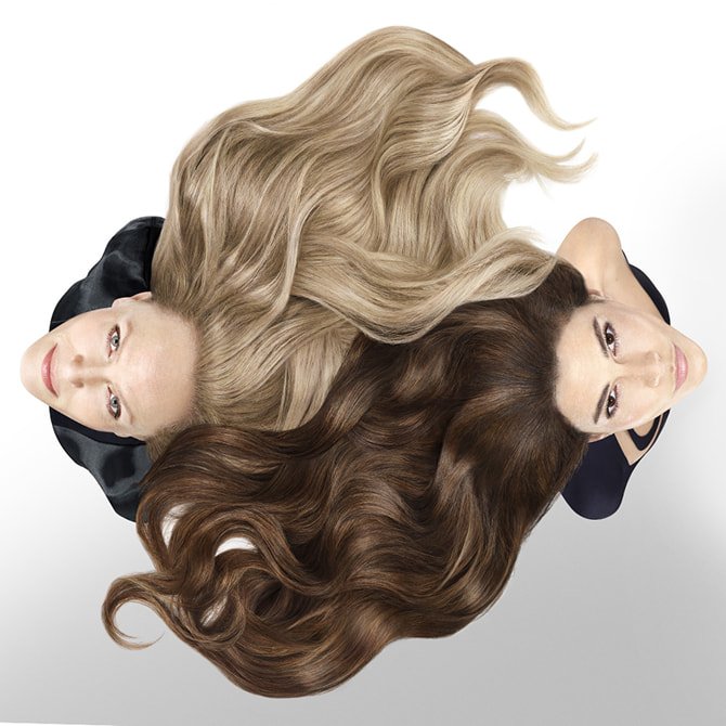 Cabelo loiro e castanho